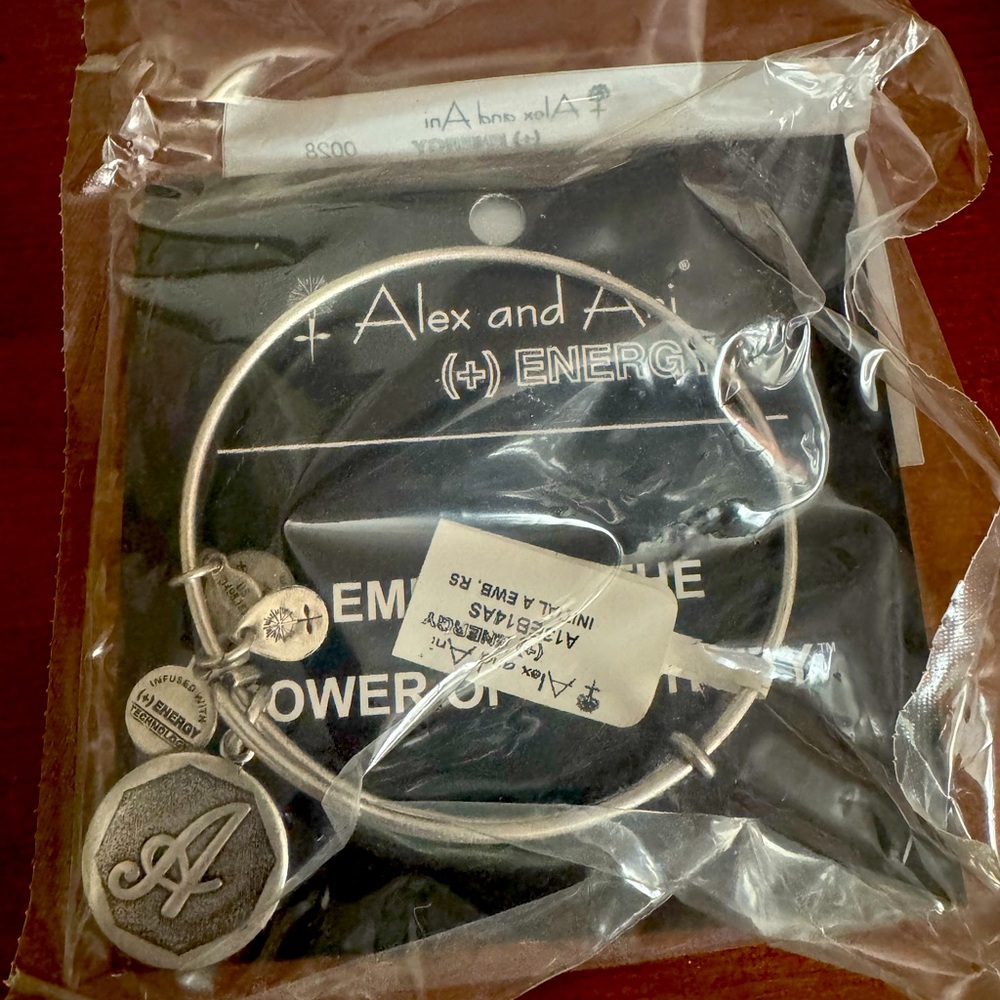 Alex and Ani Letter “A” charm bangle bracelet